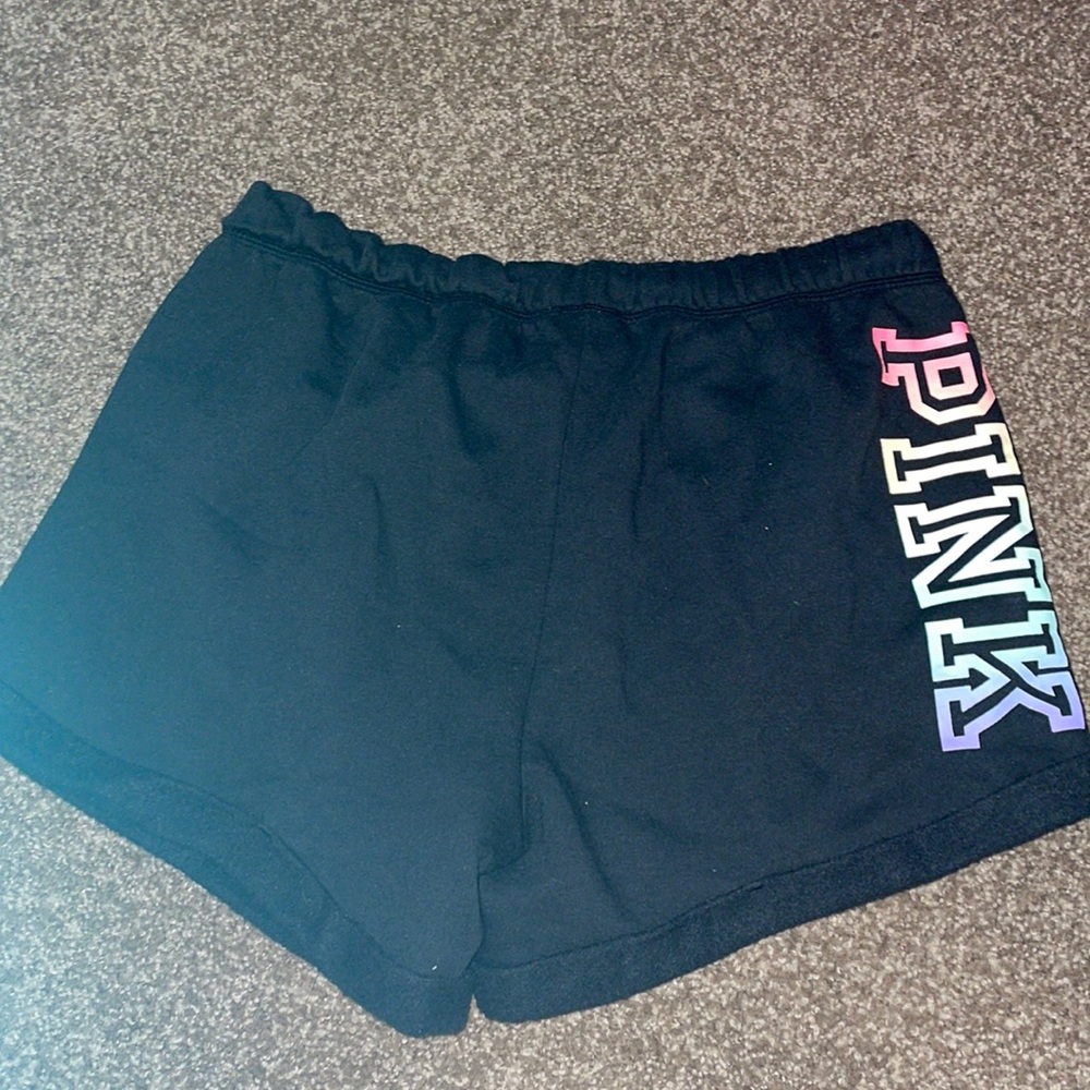 EUC Victoria secret PINK color black medium shorts